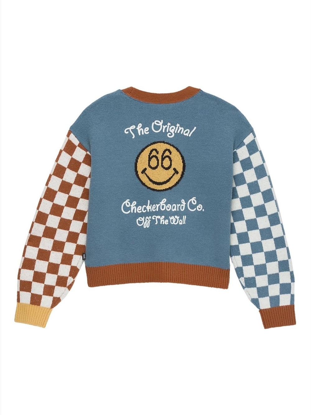 Vans Off The Wall Dusk Downer Checkered Cardigan Sweater Button Woman’s Size S - Picture 2 of 15